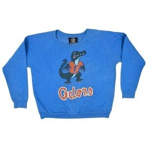COLLEGE Sweatshirt VTG 80s Gators Graphic Raglan Fashion Size S/P